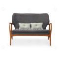 Cojín de madera maciza de ceniza manchuriana dos asientos sofá